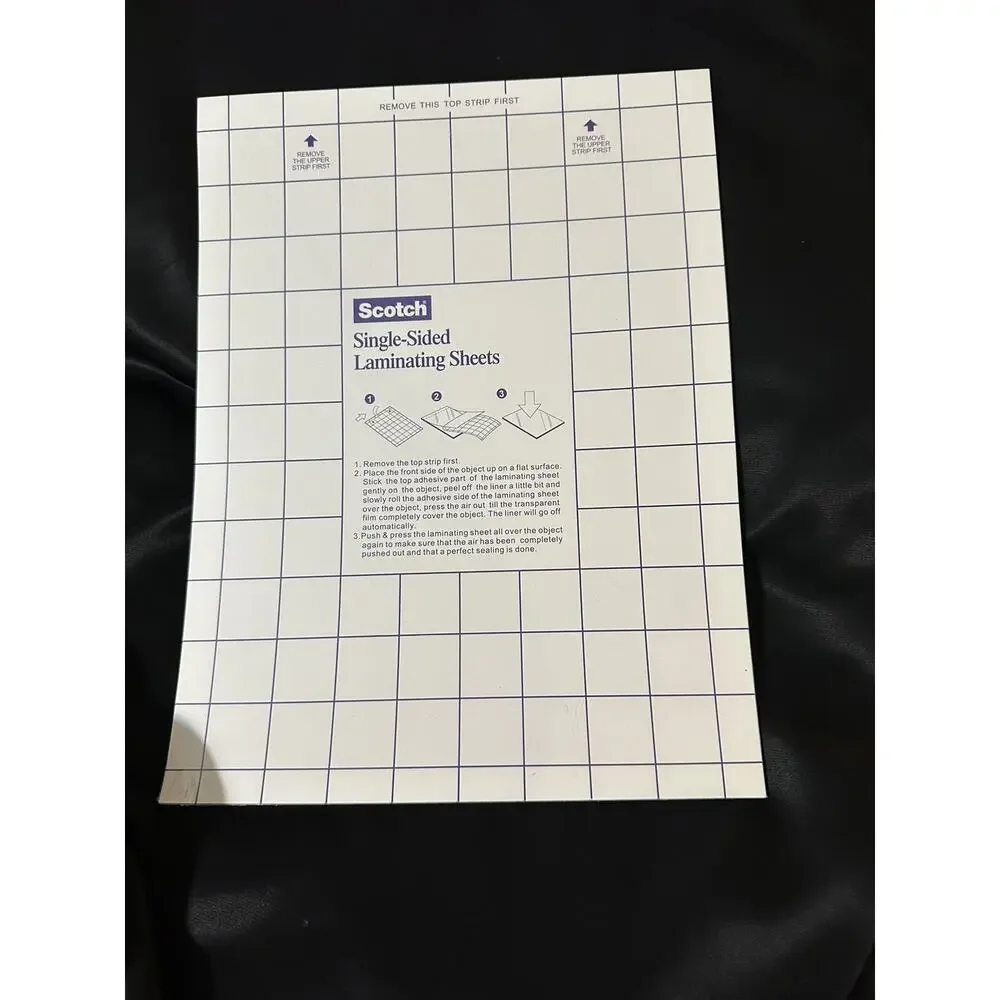 New Scotch Self-Seal Laminating Sheets 8.5”x11” Single Sided Photo Safe Easy